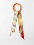 Fendi - Logo-print Silk-twill Scarf - Womens - Multi