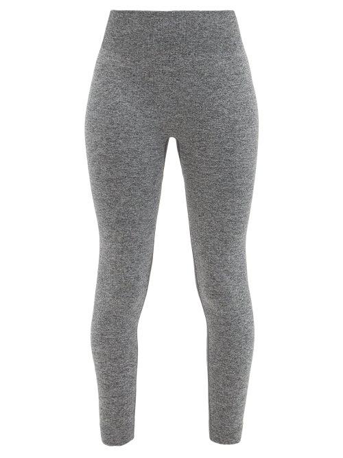 The Upside - Ayama Seamless Technical-jersey Cropped Leggings - Womens - Grey