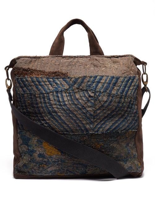 Matchesfashion.com By Walid - Elsa 19th-century Silk Patchwork Tote Bag - Mens - Dark Brown
