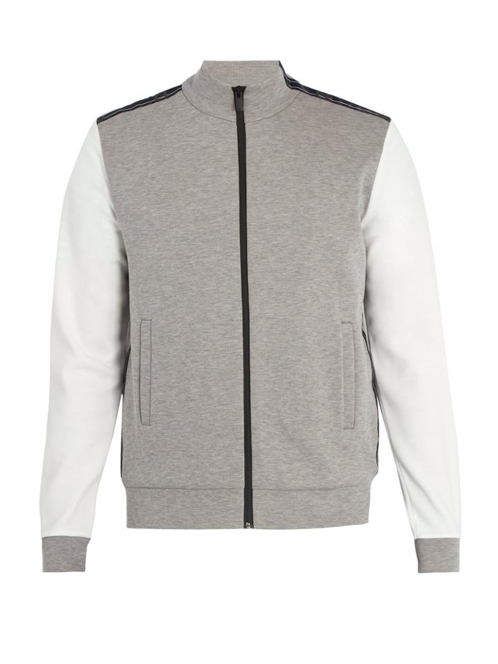 Fendi Logo-tape Jersey Bomber Jacket