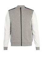 Fendi Logo-tape Jersey Bomber Jacket