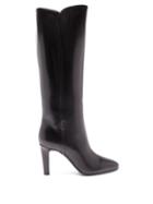 Ladies Shoes Saint Laurent - Jane Knee-high Leather Boots - Womens - Black