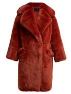 Matchesfashion.com Givenchy - Faux Fur Coat - Womens - Burgundy