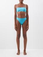Maygel Coronel - Leda Faux Pearl-embellished Bikini - Womens - Blue