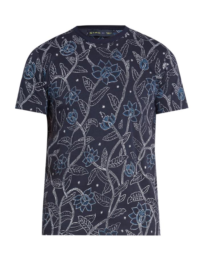 Etro Floral-print Cotton T-shirt
