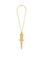 Matchesfashion.com Begum Khan - 24kt Gold-plated Crocodile Necklace - Womens - Gold