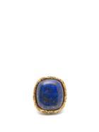 Matchesfashion.com Aurlie Bidermann - Miki Lapis And 18kt Gold-plated Brass Ring - Womens - Blue Gold