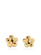 Matchesfashion.com Lizzie Fortunato - Daisy Gold-plated Clip Earrings - Womens - Gold