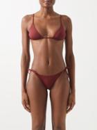 Eres - Mouna Triangle Bikini Top - Womens - Dark Red