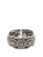 Matchesfashion.com Etro - Crystal Flower Cuff Bracelet - Womens - Silver