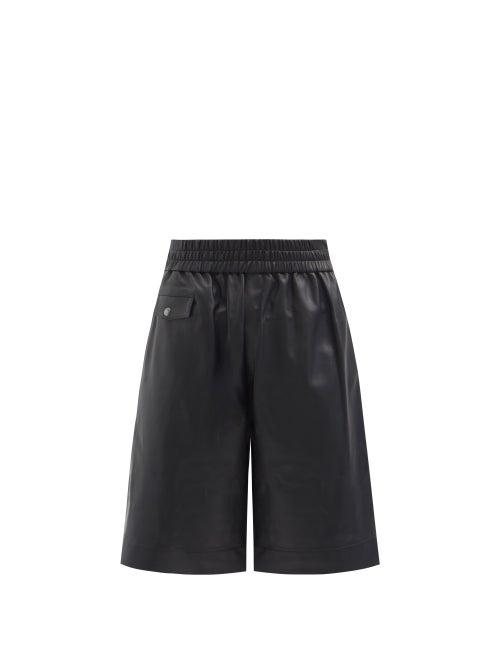 Mens Rtw Studio Nicholson - Low-cut Leather Shorts - Mens - Navy