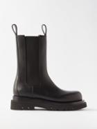 Bottega Veneta - Lug Leather Chelsea Boots - Womens - Black