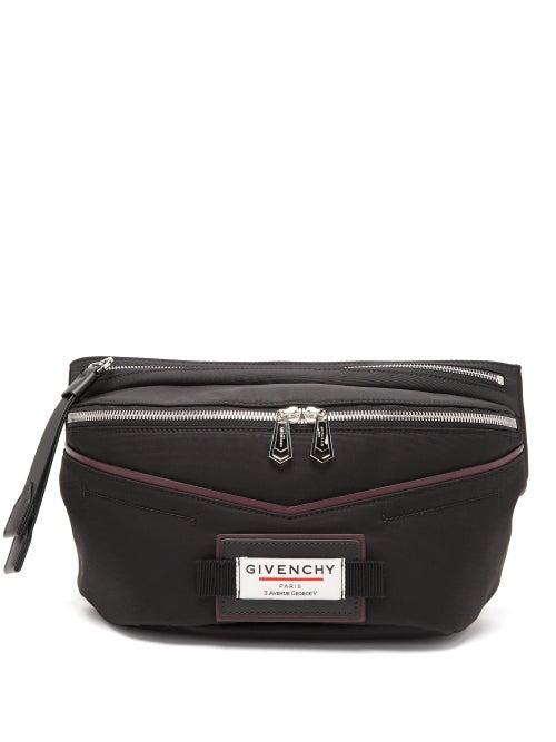 Matchesfashion.com Givenchy - Downtown Logo Patch Canvas Cross Body Bag - Mens - Black