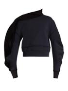 Burberry Sculptured-sleeve Asymmetric-neck Sweatshirt