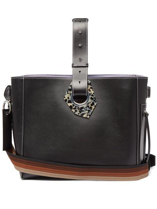 Matchesfashion.com Ganni - Smooth Leather Tote Bag - Womens - Black