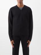 Lemaire - V-neck Wool Sweater - Mens - Black