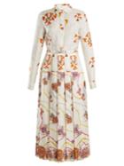 Gabriela Hearst Rosa Spread-collar Psychedelic-print Silk Dress