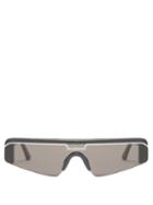 Matchesfashion.com Balenciaga - Ski Flat-top Rectangle Acetate Sunglasses - Mens - Black