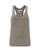 Matchesfashion.com Isabel Marant Toile - Avien Striped Scoop-neck Cotton-linen Tank Top - Womens - Cream