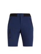 Matchesfashion.com Peak Performance - Mid Rise Logo Jacquard Shorts - Mens - Blue Multi