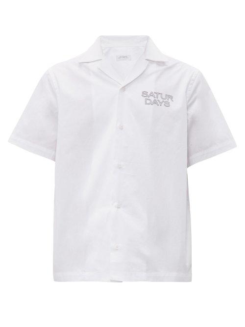 Matchesfashion.com Saturdays Nyc - Canty Cuban Collar Cotton Twill Shirt - Mens - White