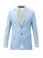 Mens Rtw Paul Smith - Single-breasted Wool-blend Jacket - Mens - Light Blue