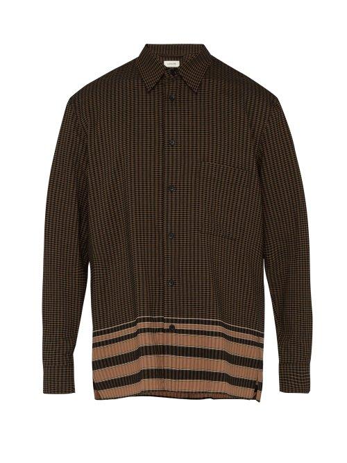 Matchesfashion.com Lemaire - Oversized Checked Shirt - Mens - Black Multi