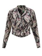 Isabel Marant - Blineali Paisley-print Silk Crepe De Chine Blouse - Womens - Black Multi