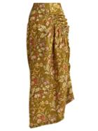 Matchesfashion.com Preen By Thornton Bregazzi - Constance Silk Blend Midi Skirt - Womens - Multi