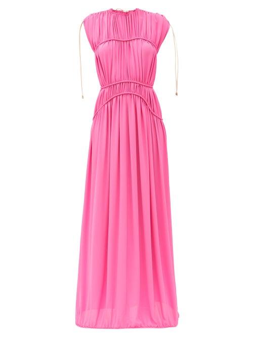 Matchesfashion.com Maison Rabih Kayrouz - Gathered Crepe Gown - Womens - Pink