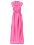 Matchesfashion.com Maison Rabih Kayrouz - Gathered Crepe Gown - Womens - Pink