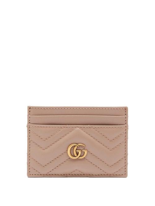 Matchesfashion.com Gucci - Gg Marmont Leather Cardholder - Womens - Nude