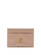 Matchesfashion.com Gucci - Gg Marmont Leather Cardholder - Womens - Nude