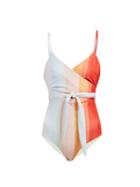 Matchesfashion.com Mara Hoffman - Isolde Striped Wrap Swimsuit - Womens - Multi Stripe