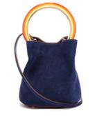 Matchesfashion.com Marni - Pannier Suede Bucket Bag - Womens - Navy