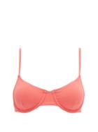 Matchesfashion.com Solid & Striped - The Eva Underwired Ribbed Bikini Top - Womens - Pink