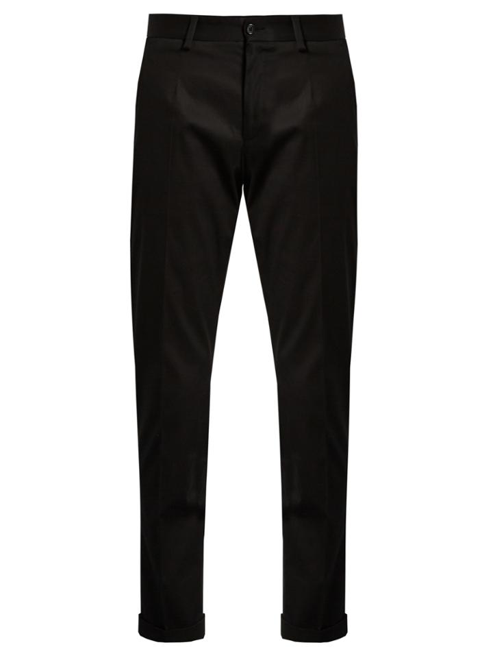 Dolce & Gabbana Slim-leg Cotton-blend Chino Trousers