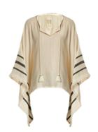 Matchesfashion.com Velvet By Graham & Spencer - X Kirsty Hume Petunia Cotton Poncho Top - Womens - Cream Multi