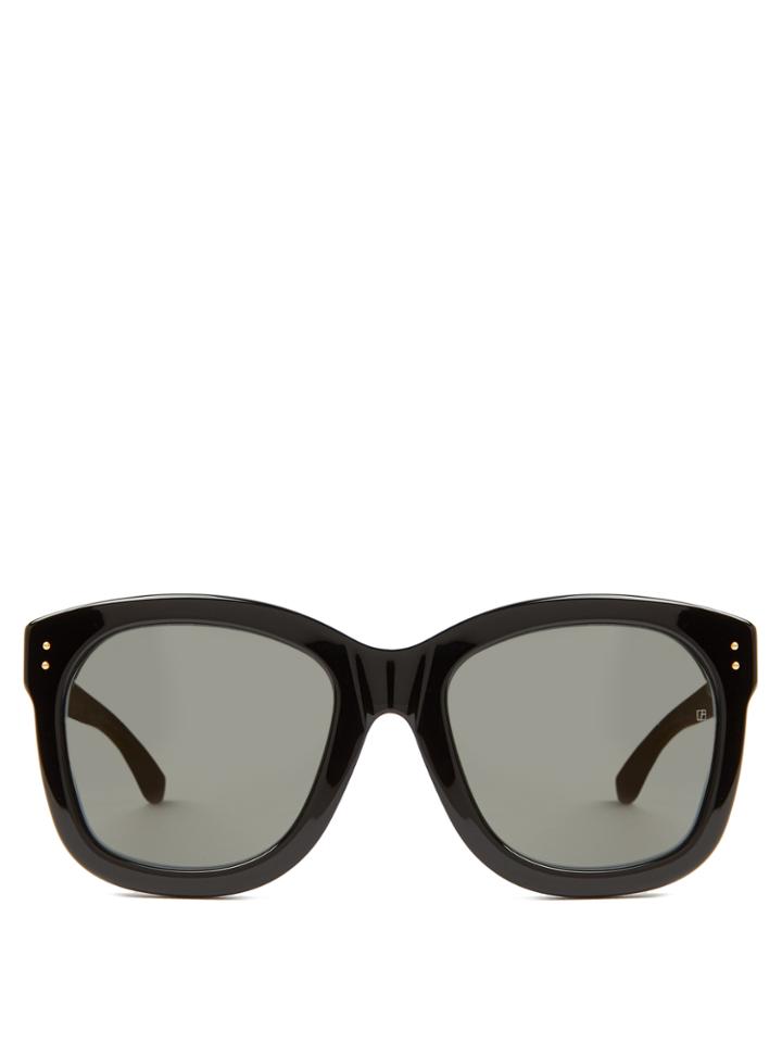 Linda Farrow Wood And Acetate D-frame Sunglasses