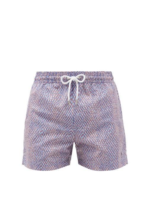 Matchesfashion.com Apnee - Brise Abstract-print Upcycled-shell Swim Shorts - Mens - Multi
