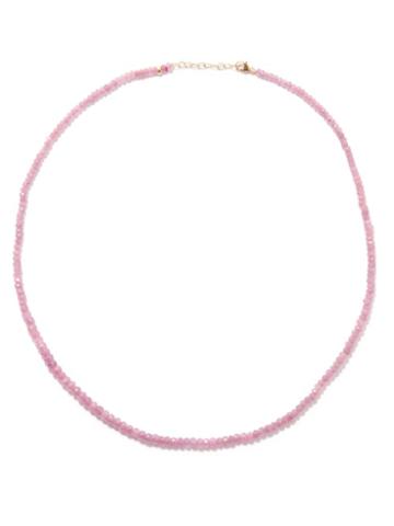 Jia Jia - Oracle Sapphire & 14kt Gold Beaded Necklace - Womens - Pink