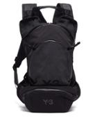 Matchesfashion.com Y-3 - Logo-print Canvas Backpack - Mens - Dark Grey