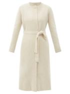 Matchesfashion.com Brock Collection - Razzo Ribbed Wool-blend Cardigan - Womens - Light Beige