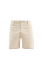 Matchesfashion.com Harago - Selvedge-denim Straight-leg Shorts - Mens - Cream