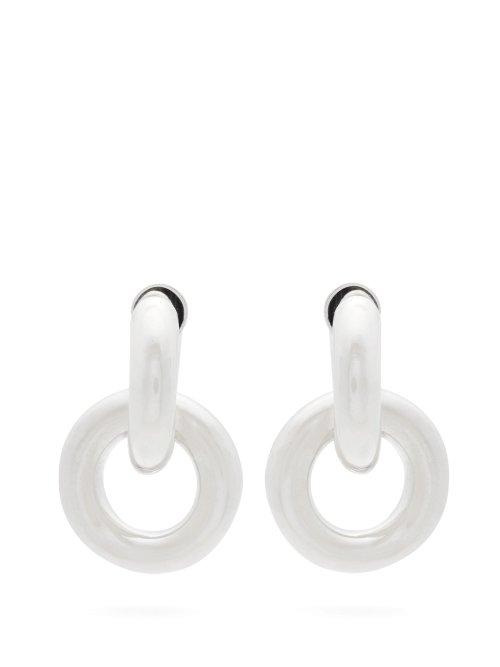 Matchesfashion.com Spinelli Kilcollin - Janus Sterling Silver Double Hoop Earrings - Womens - Silver