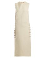 Albus Lumen Sole Cotton And Linen-blend Dress
