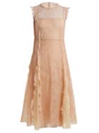 Redvalentino Ruffle-trimmed Lace Midi Dress