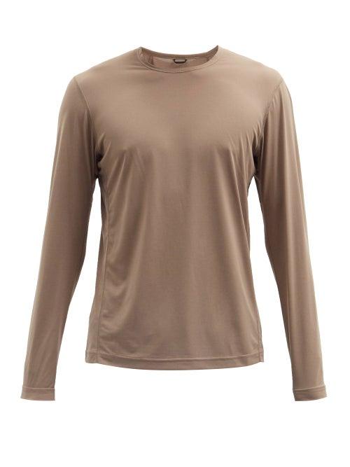Matchesfashion.com Reigning Champ - Deltapeak&trade; 90 Jersey Long-sleeved T-shirt - Mens - Brown
