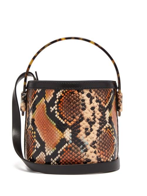 Matchesfashion.com Nico Giani - Adenia Python Embossed Mini Bucket Bag - Womens - Python