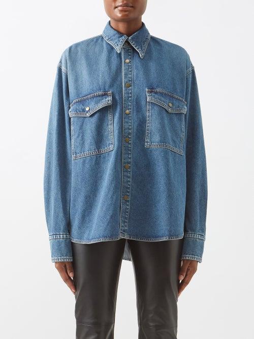 Petar Petrov - Maxine Denim Shirt - Womens - Mid Denim
